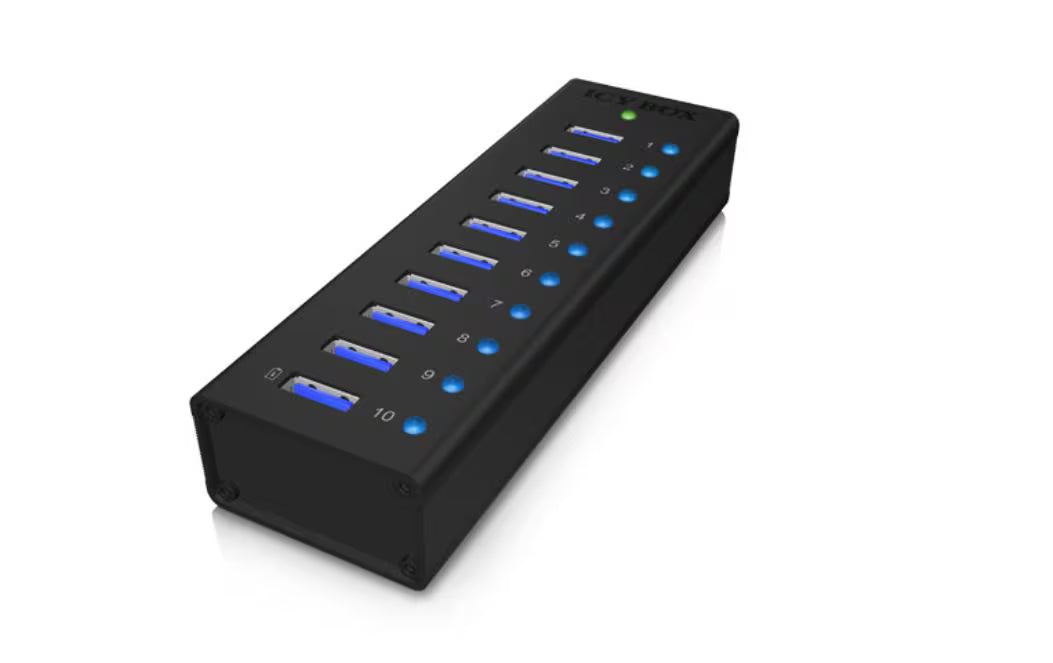ICY BOX IB-AC6110, 10x USB3.0 Hub,
