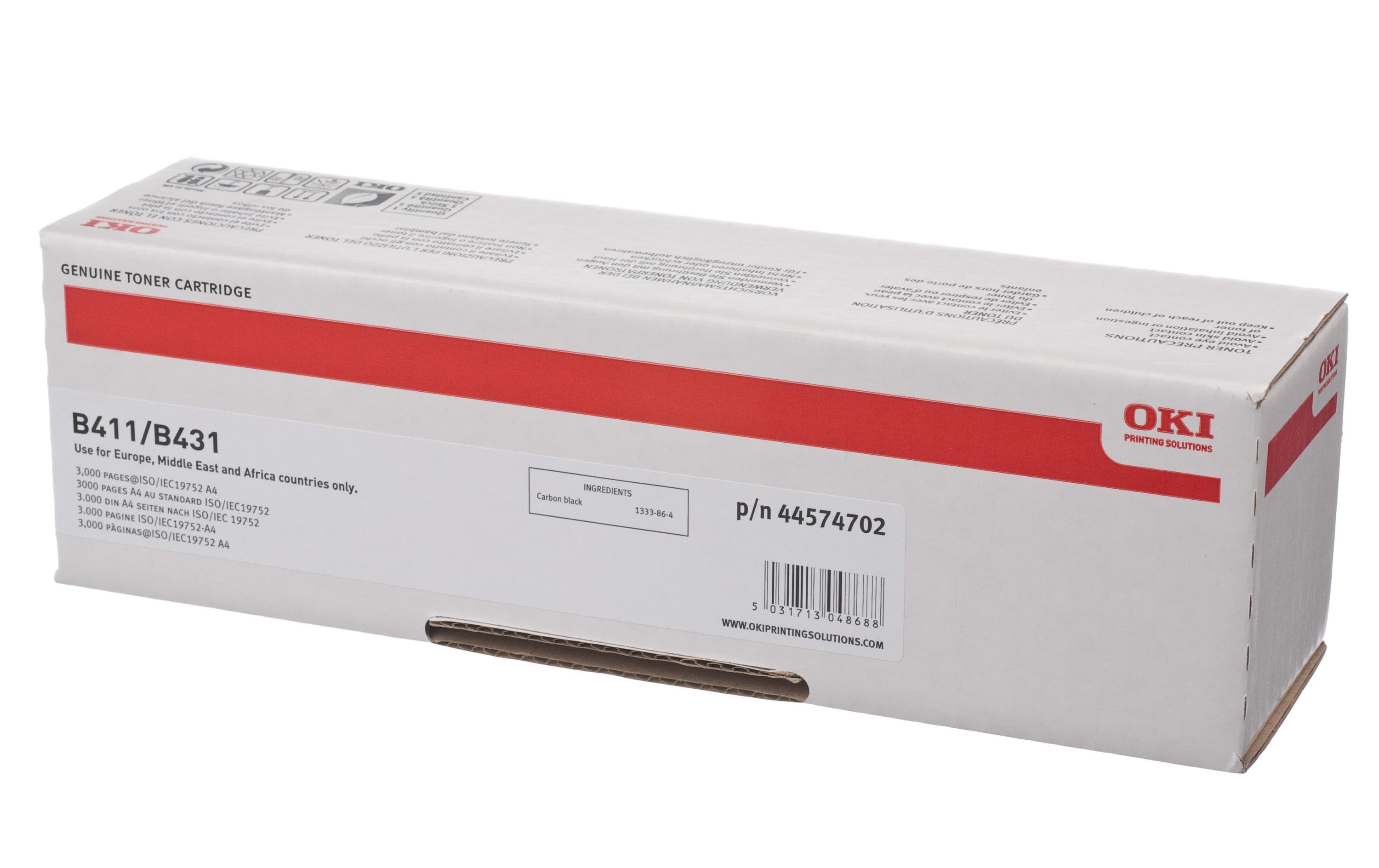 OKI Toner 44574702, schwarz,zu B411/B431