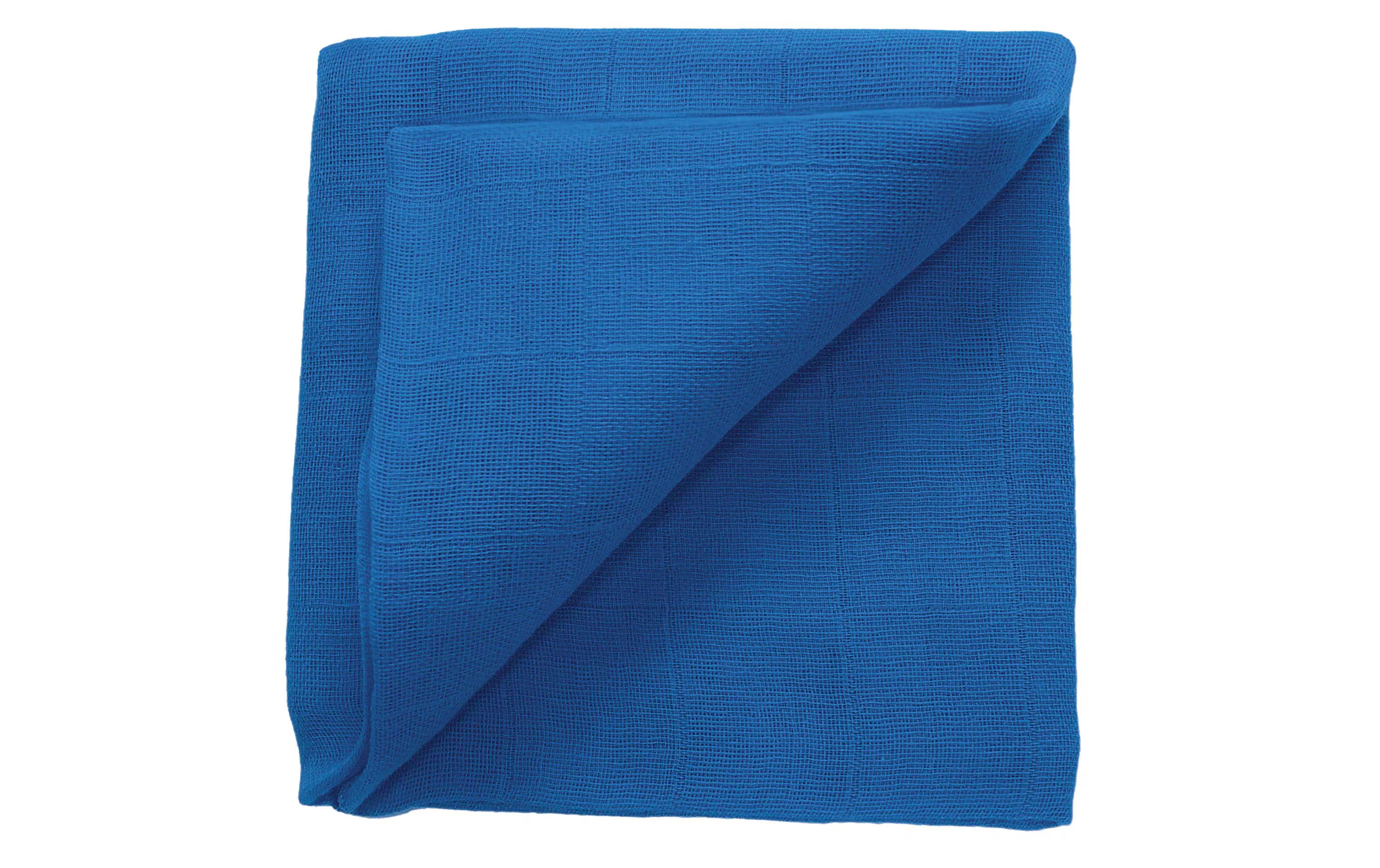 ZEWI bébé-jou, Mulltuch blau Gr. 60x60 cm