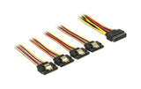 Delock SATA Stromadapter 4x SATA, gerade