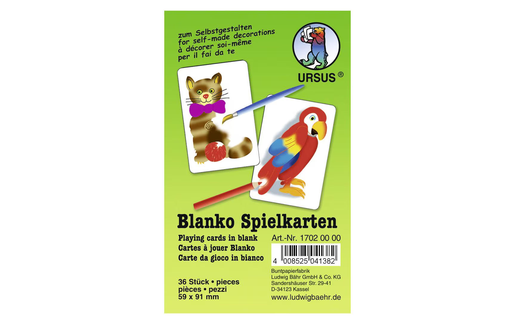 URSUS Blanko Spielkarten