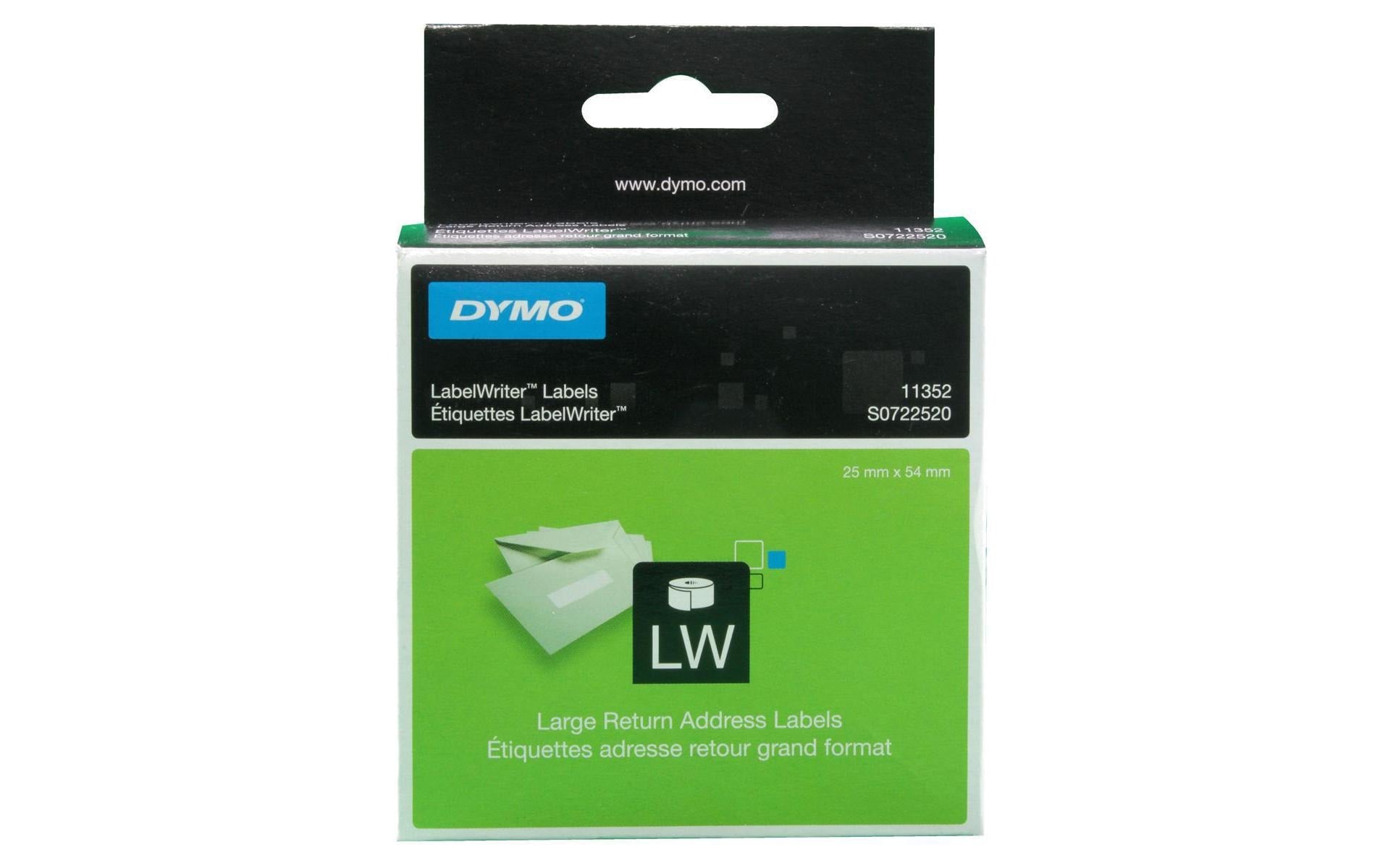 Dymo Rücksende-Etiketten 25x54mm, weiss