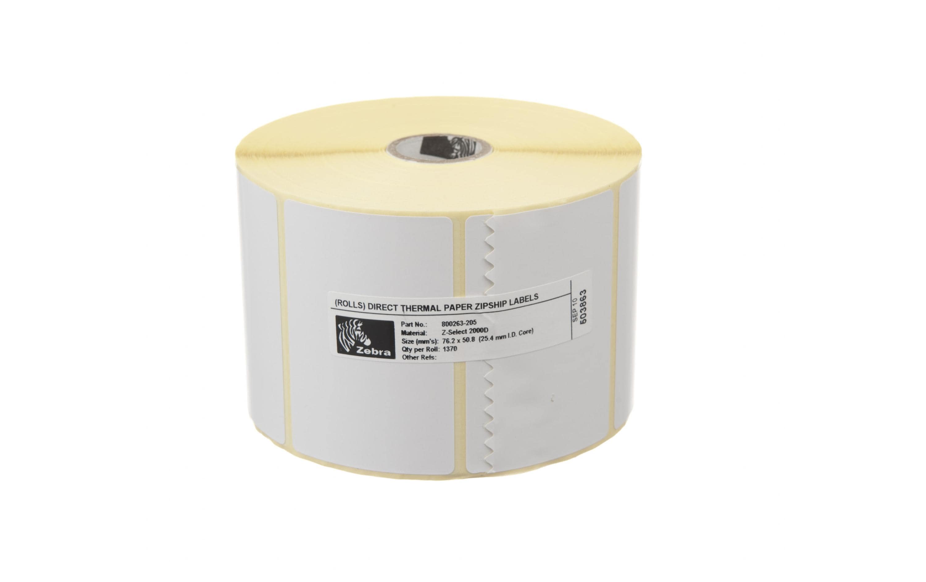 Zebra Etikette Thermo Direkt, 76x51mm