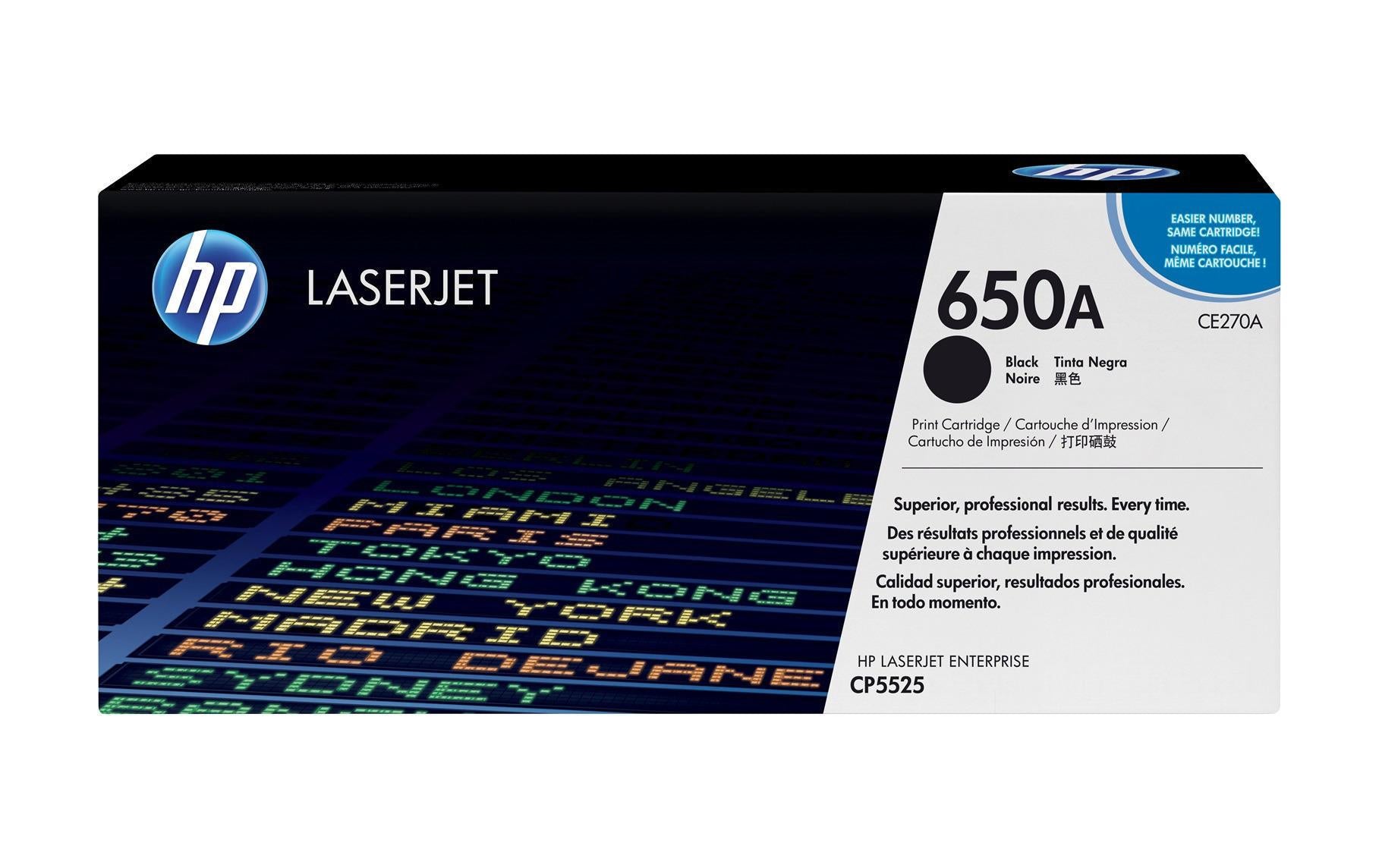 HP Toner 650A - Black (CE270A)