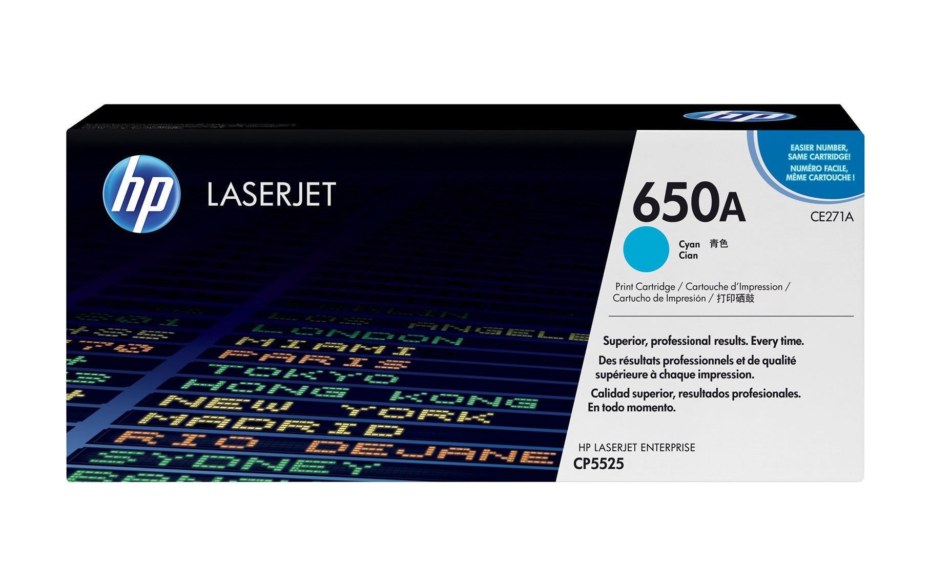 HP Toner 650A - Cyan (CE271A)