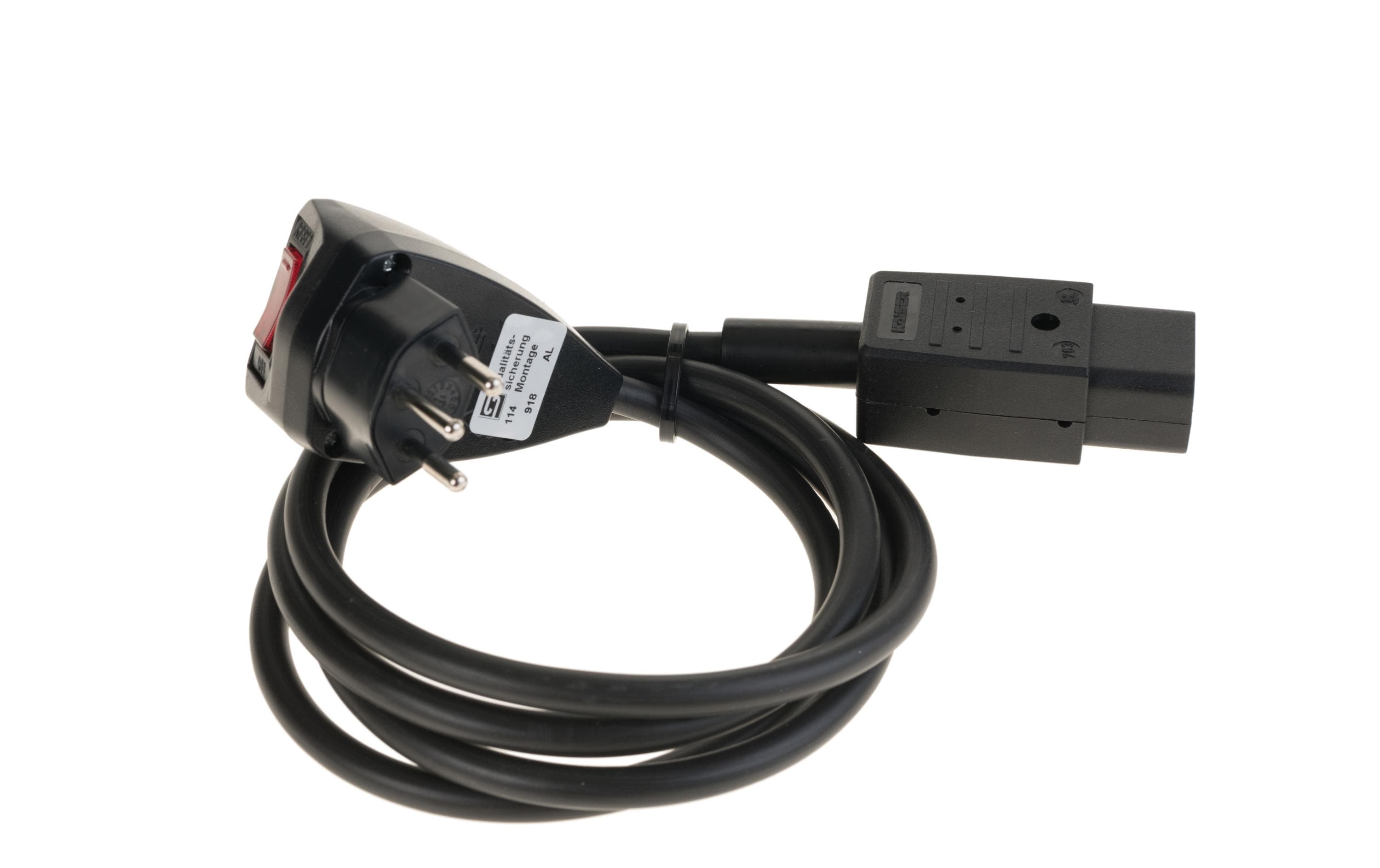STEFFEN Adapterkabel T12-C19, 1.5m, schwarz