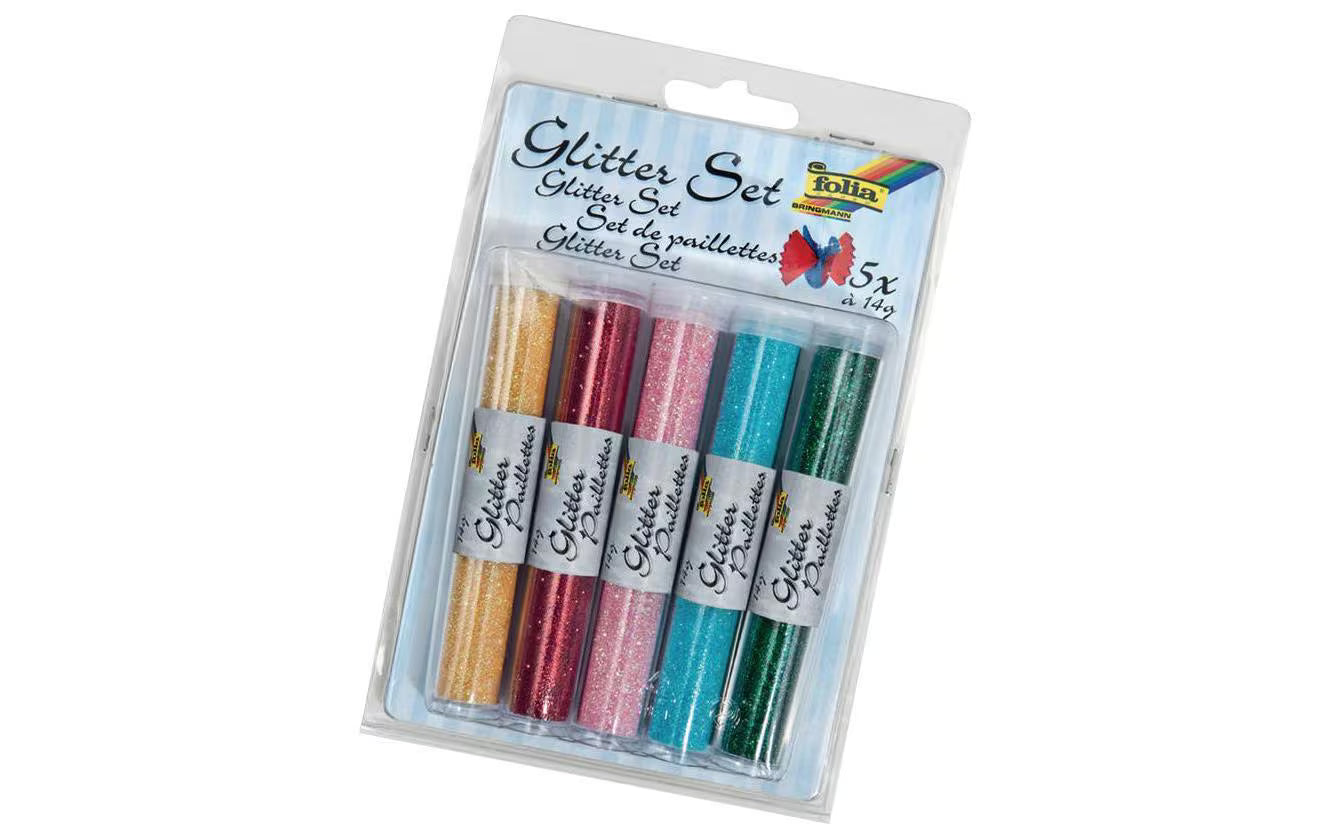 Folia, Glitzerset mit 5 Tuben