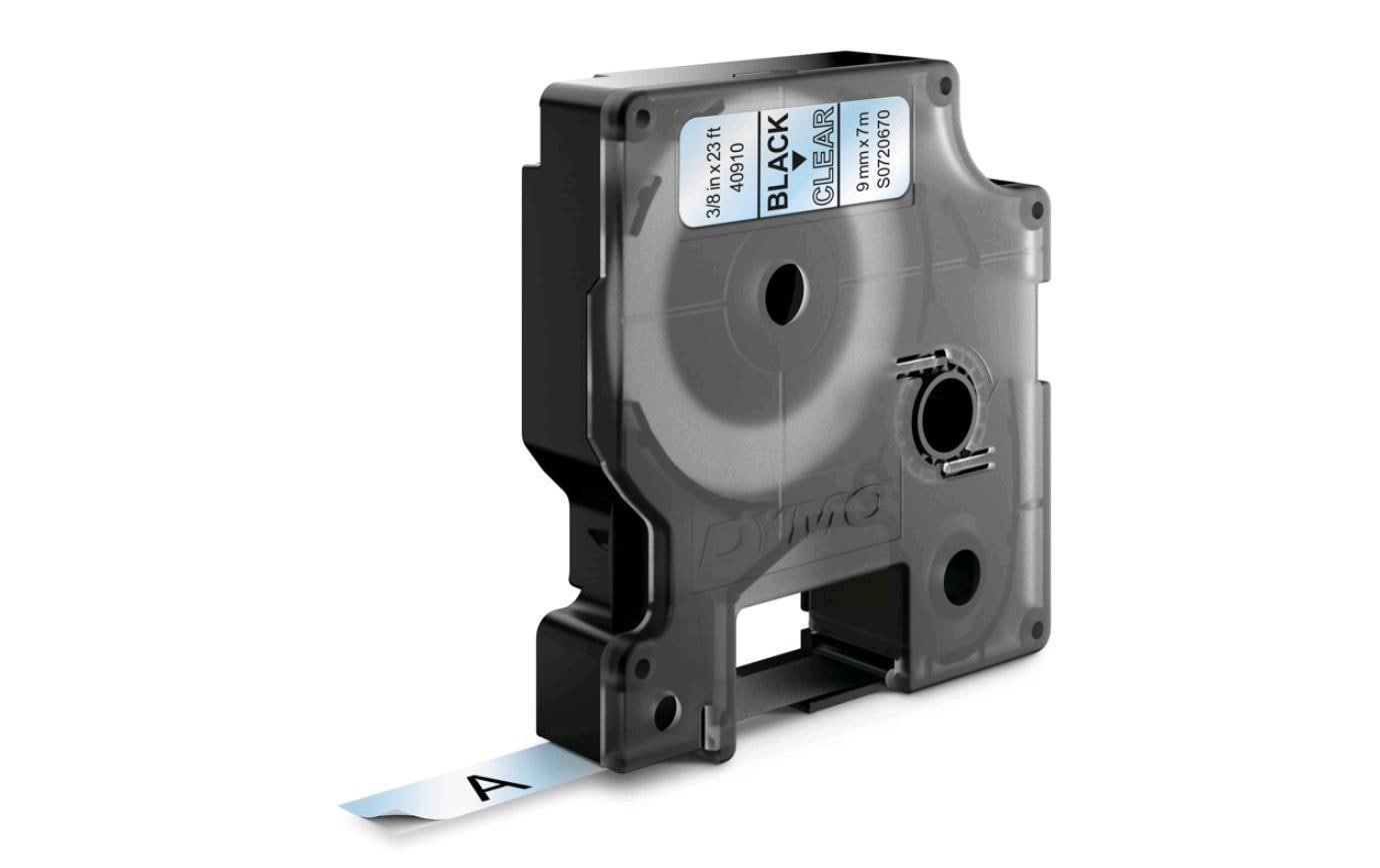 Dymo Schriftband D1, 9mm x 7m, Band:trans.