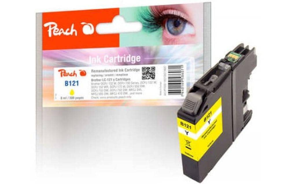 Peach Tinte Brother LC-121 Yellow