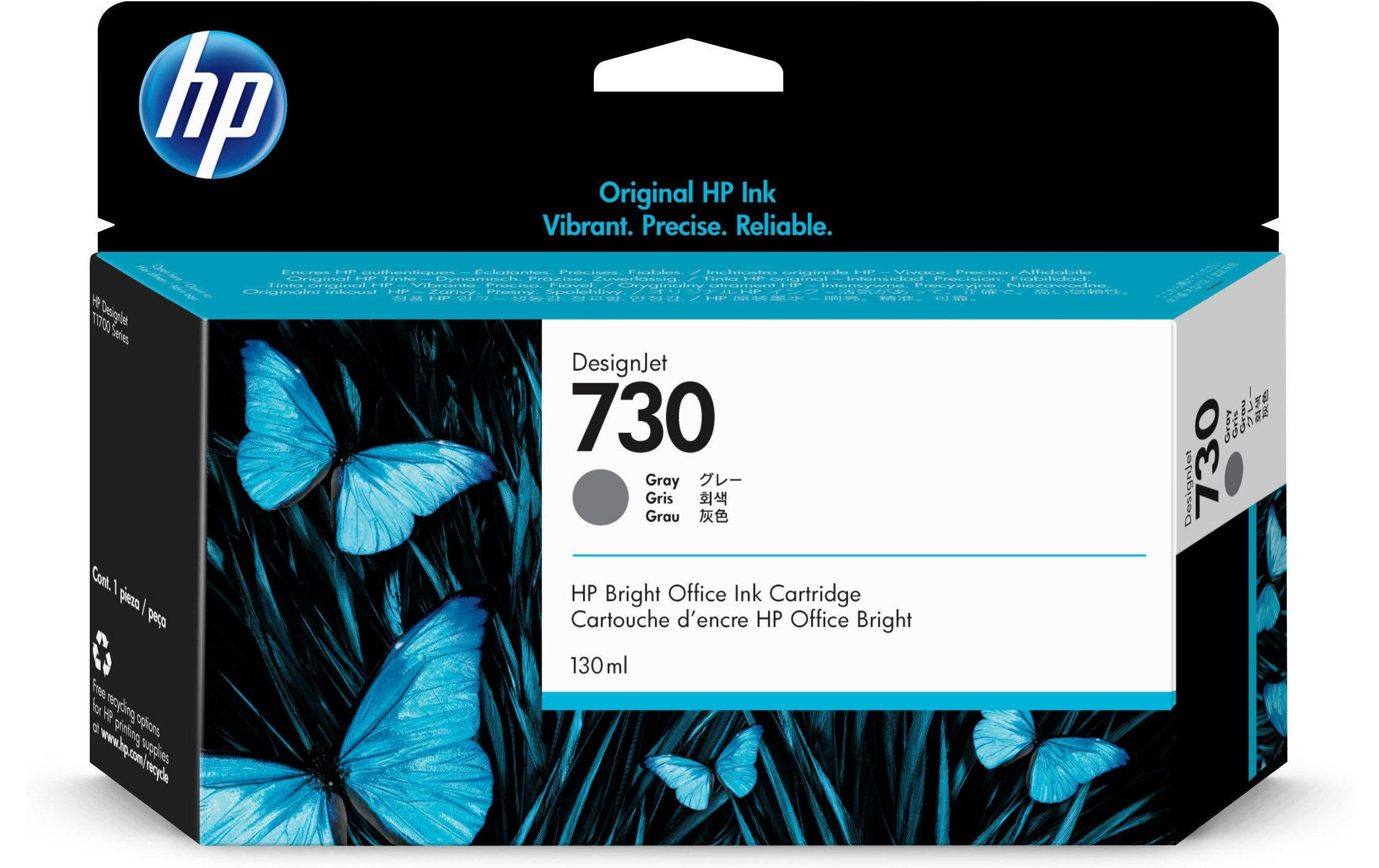 HP, Tinte Nr. 730 (P2V66A) Grey