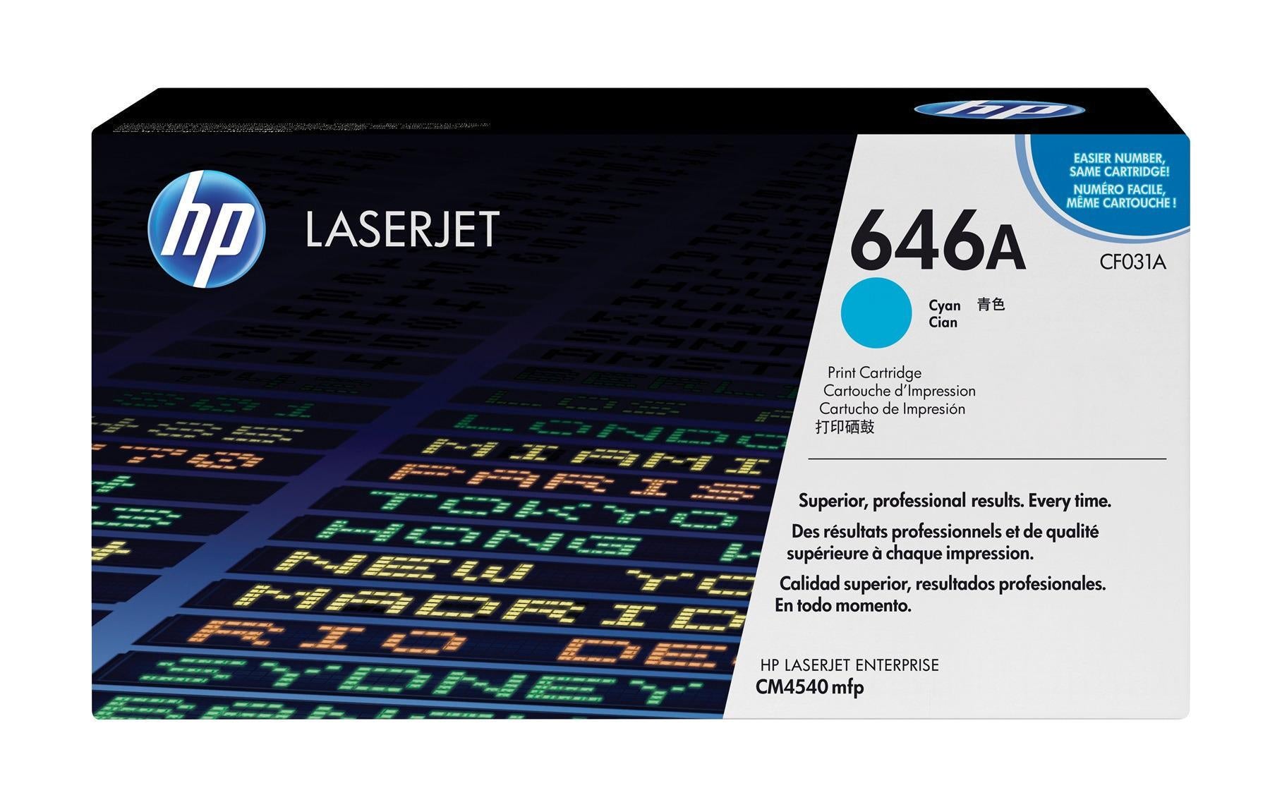 HP, Toner Nr. 646A (CF031A) Cyan