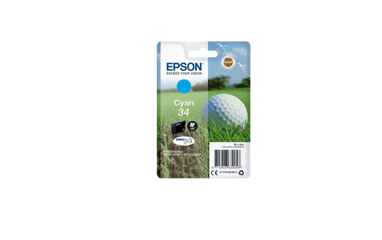 Tinte Epson C13T34624010 Cyan, 4.2 ml