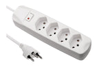 F.power Steckdosenleiste 4x T13 ws