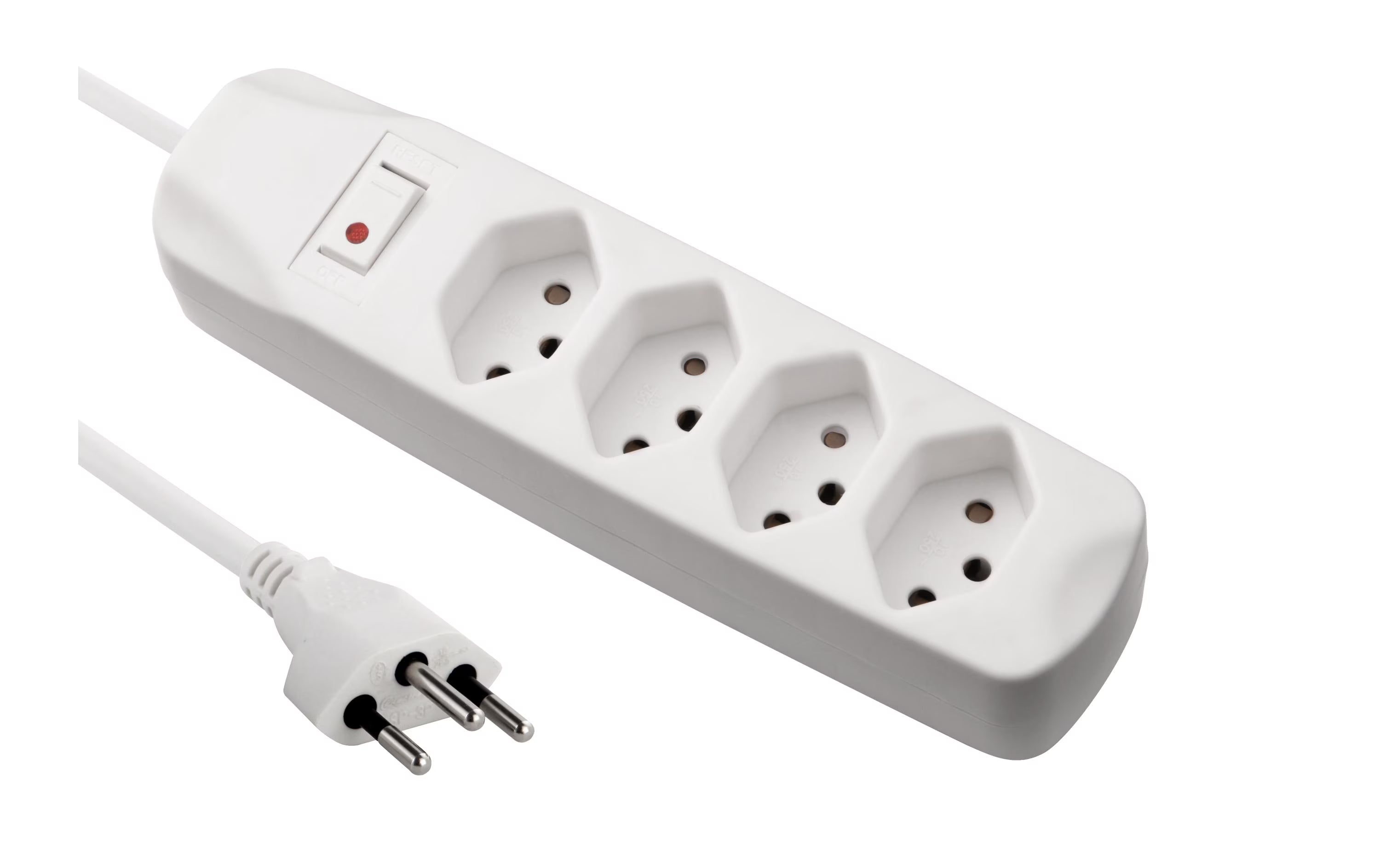 F.power Steckdosenleiste 4x T13 ws