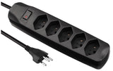 F.power Steckdosenleiste 5x T13 sw