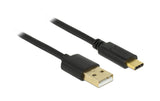 USB2.0-Kabel A-TypC: 3m, schwarz