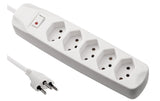 F.power Steckdosenleiste 5x T13 ws