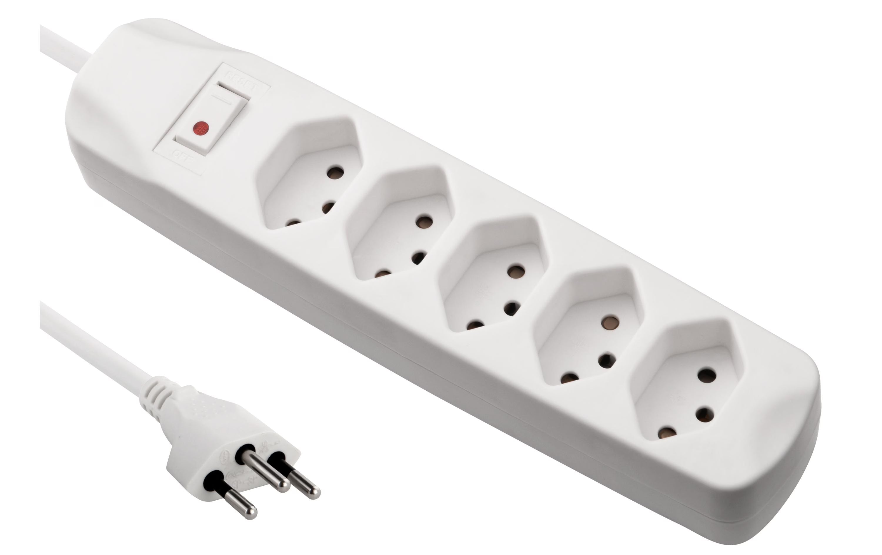 F.power Steckdosenleiste 5x T13 ws