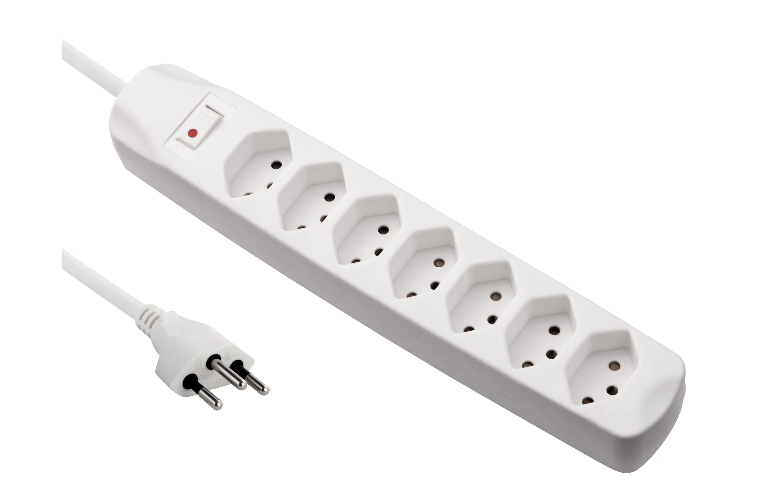 F.power Steckdosenleiste 7x T13 ws