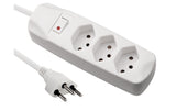 F.power Steckdosenleiste 3x T13 ws