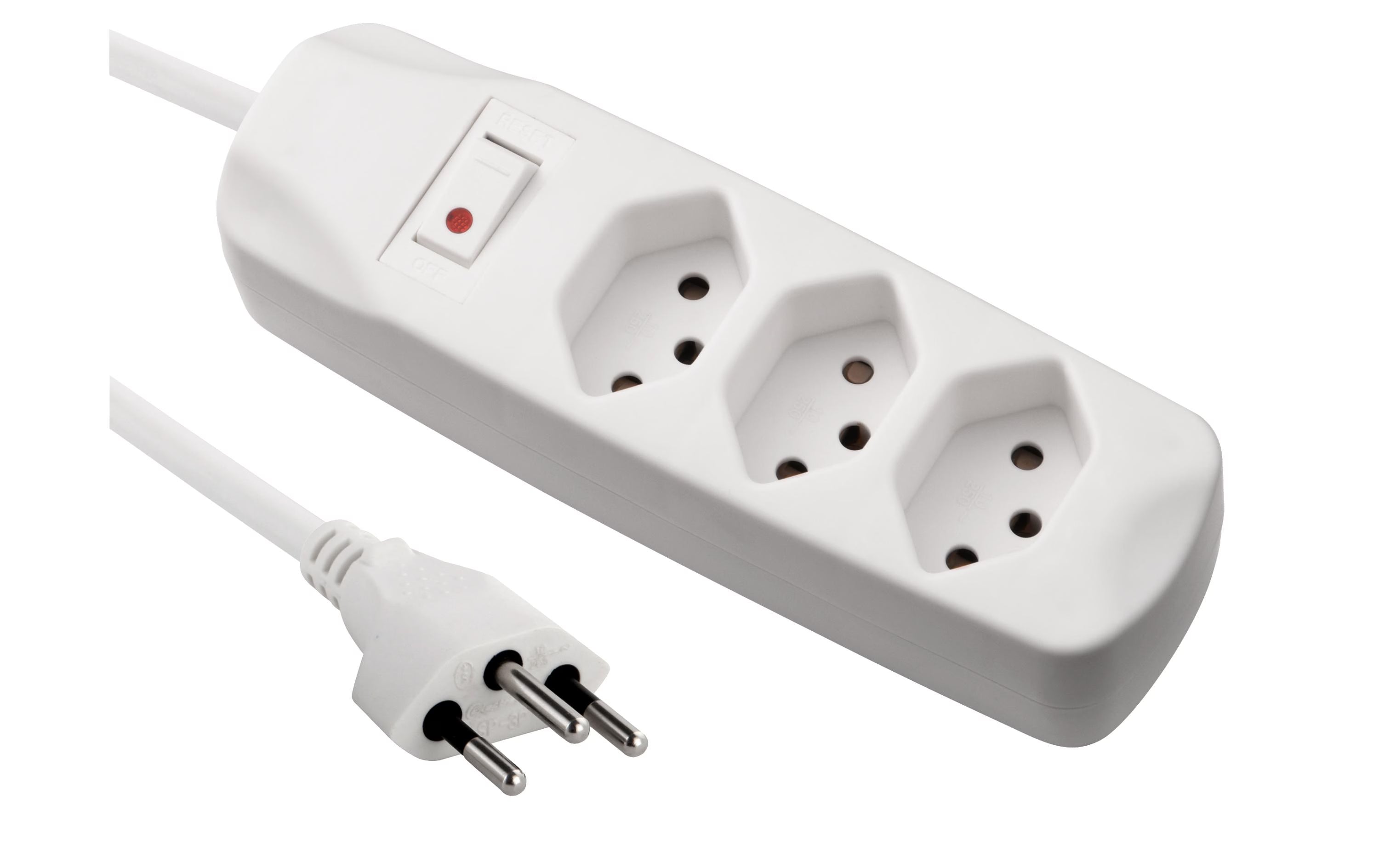F.power Steckdosenleiste 3x T13 ws
