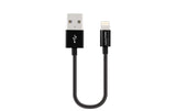 DeleyCON Lightning-USB Kabel 15cm, schwarz