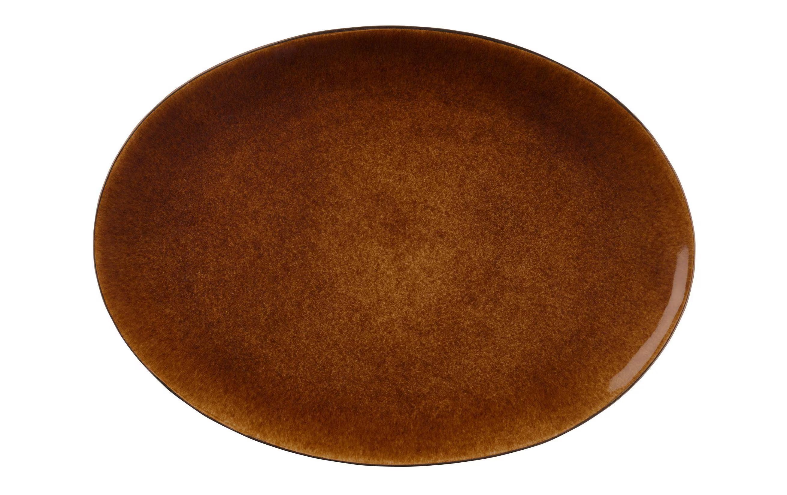 Bitz Servierplatte 45x34cm Schwarz/Amber