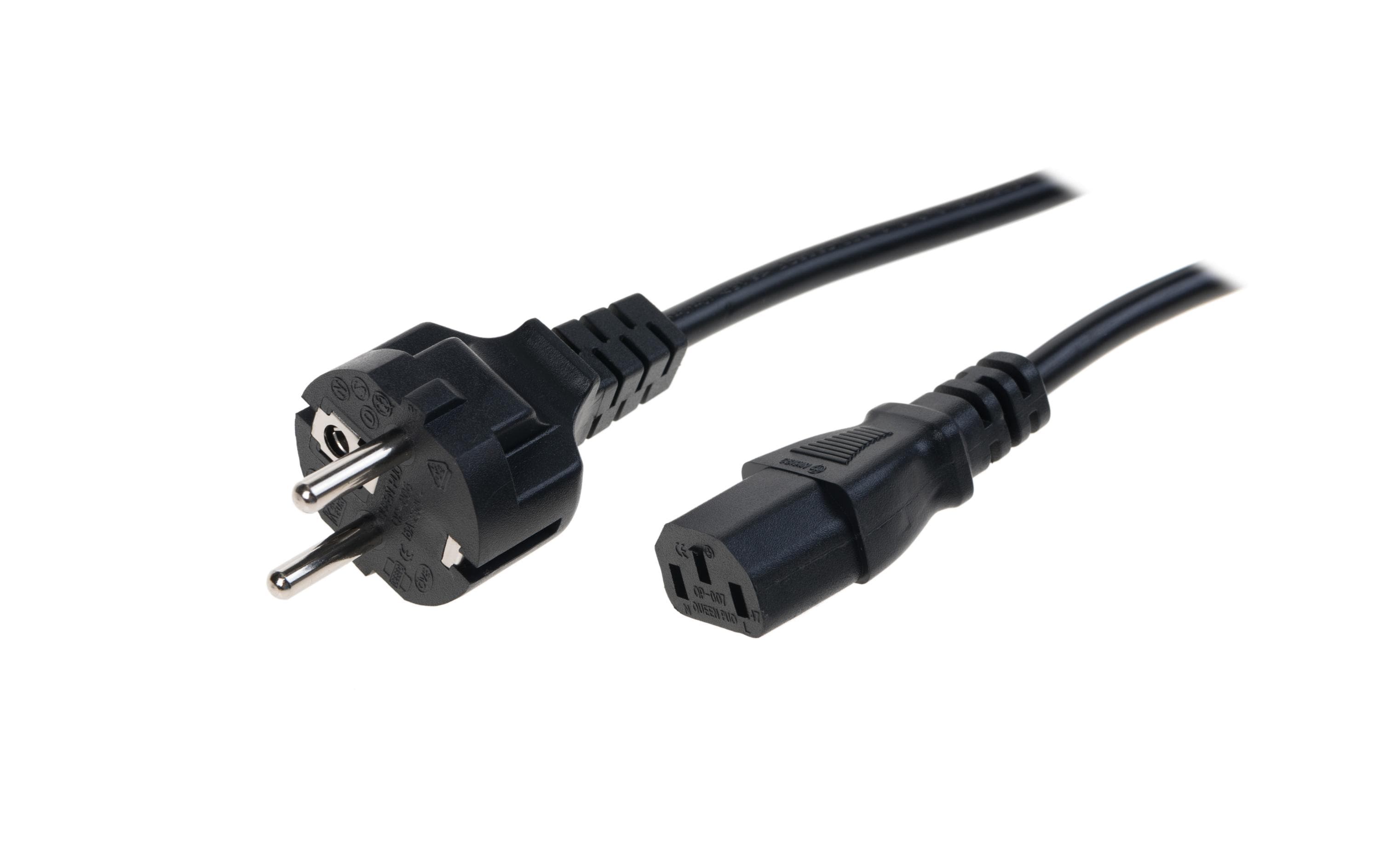 Netzkabel International Schuko gerade - C13