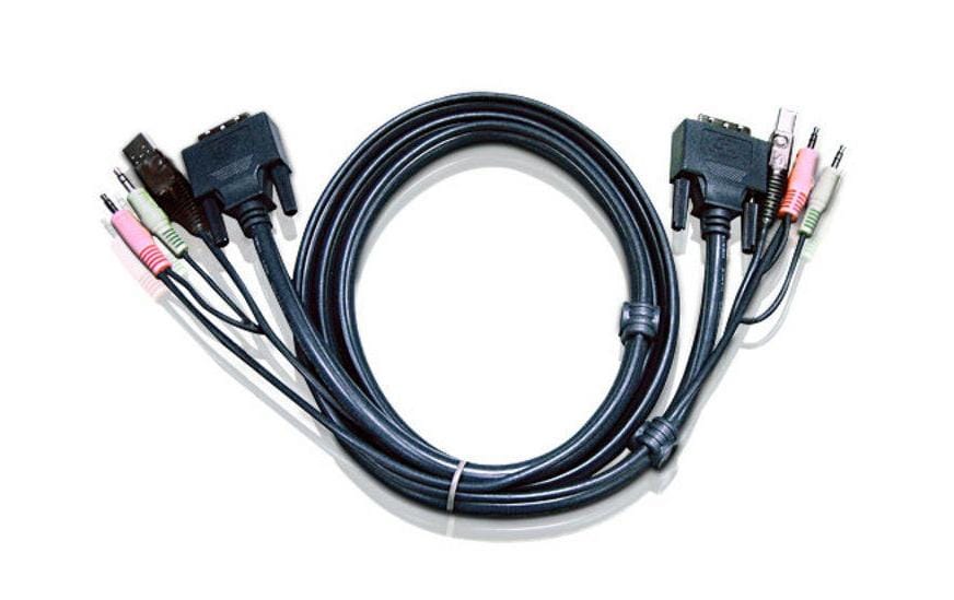 Aten 2L-7D03UD: USB-DVI Dual KVM-Kabel 3M