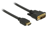Delock, Kabel HDMI – DVI, 0.5 m, bidirektio