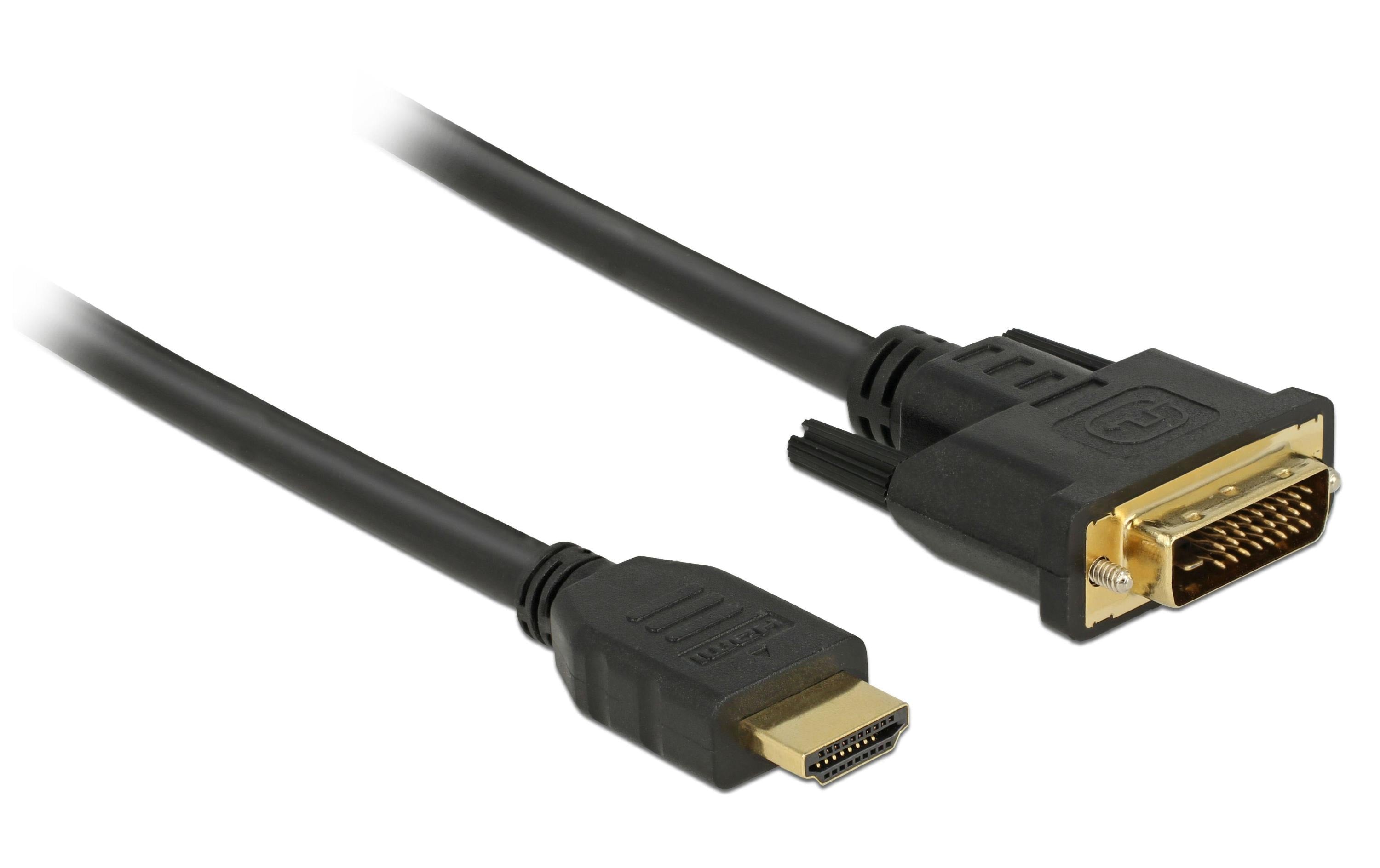 Delock, Kabel HDMI – DVI, 1.5 m, bidirektio