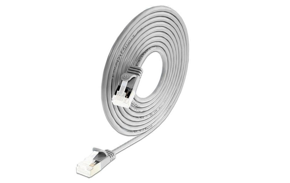 SLIM Slimpatchkabel 2m, Grau, Cat.6A