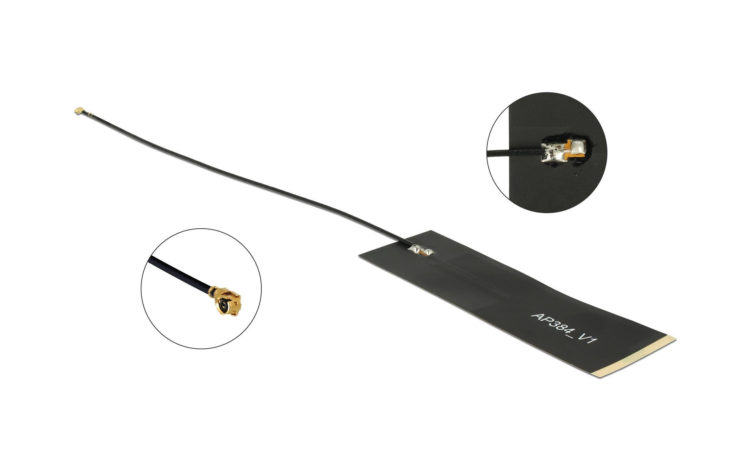 LoRa/MHF Antenne, SMA-Stecker, schwarz