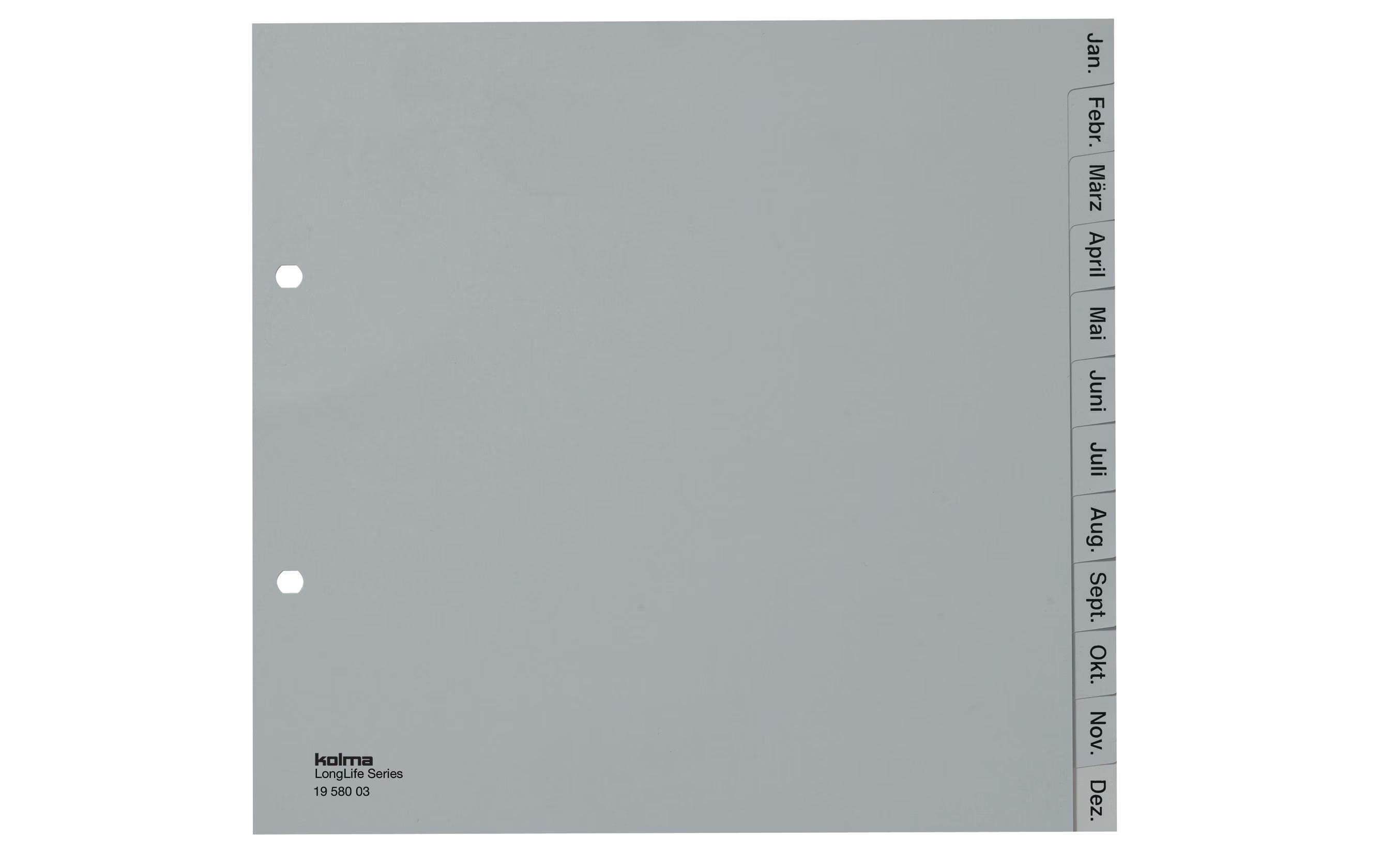 Kolma Register A4 teild. LongLife Jan-Dez