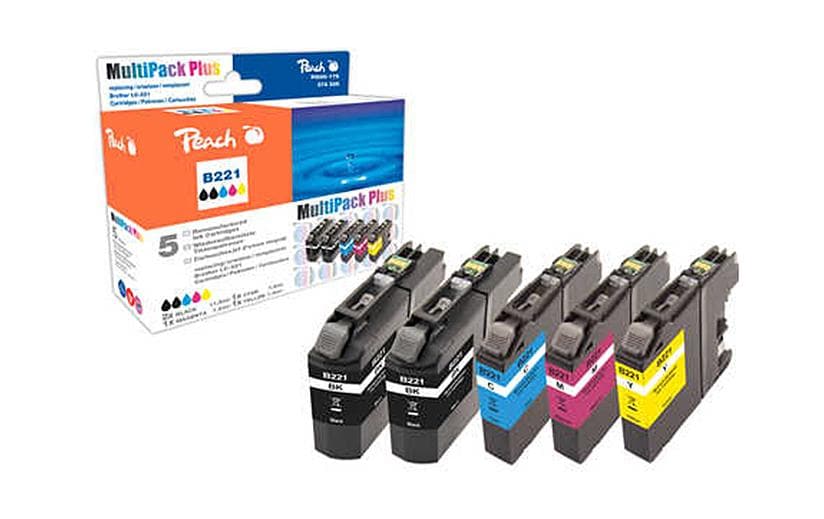 Peach Tinte Brother LC-221 Multipack
