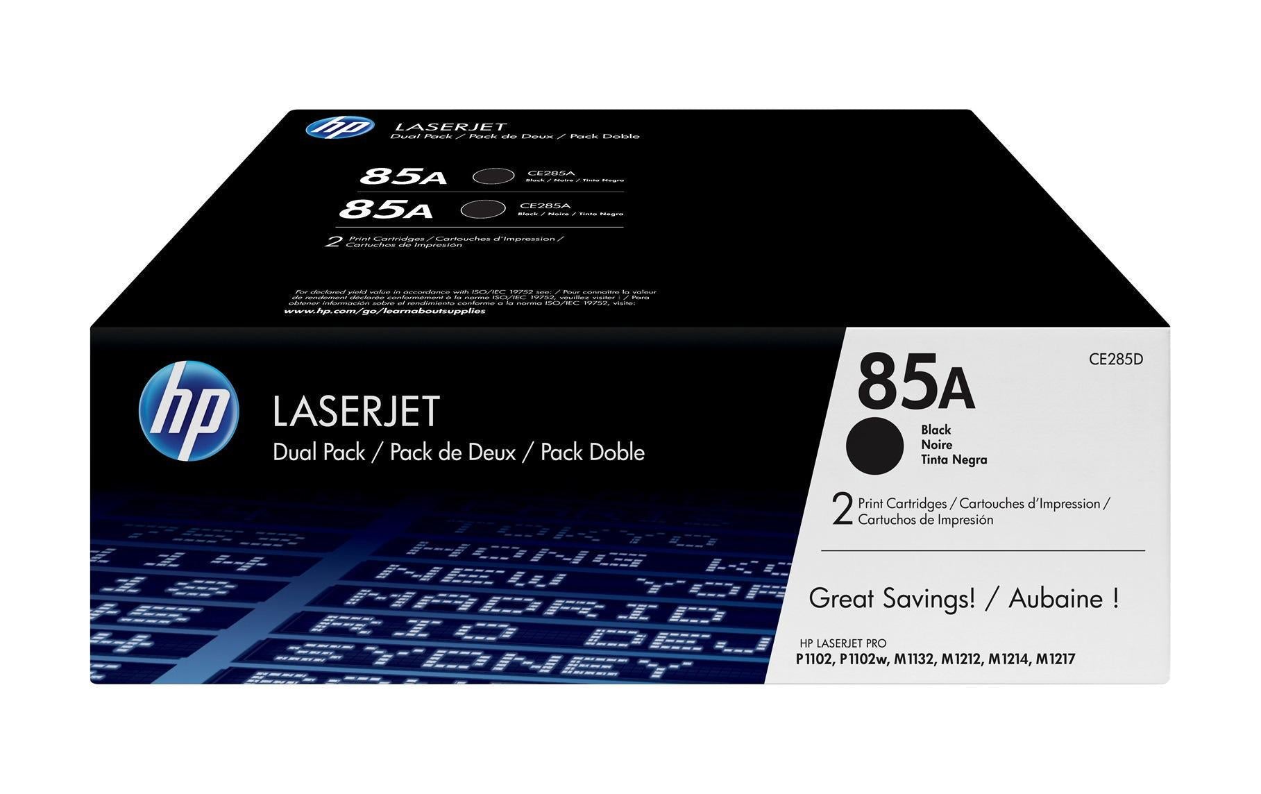 HP Toner 85A - Black 2er-Pack (CE285AD)