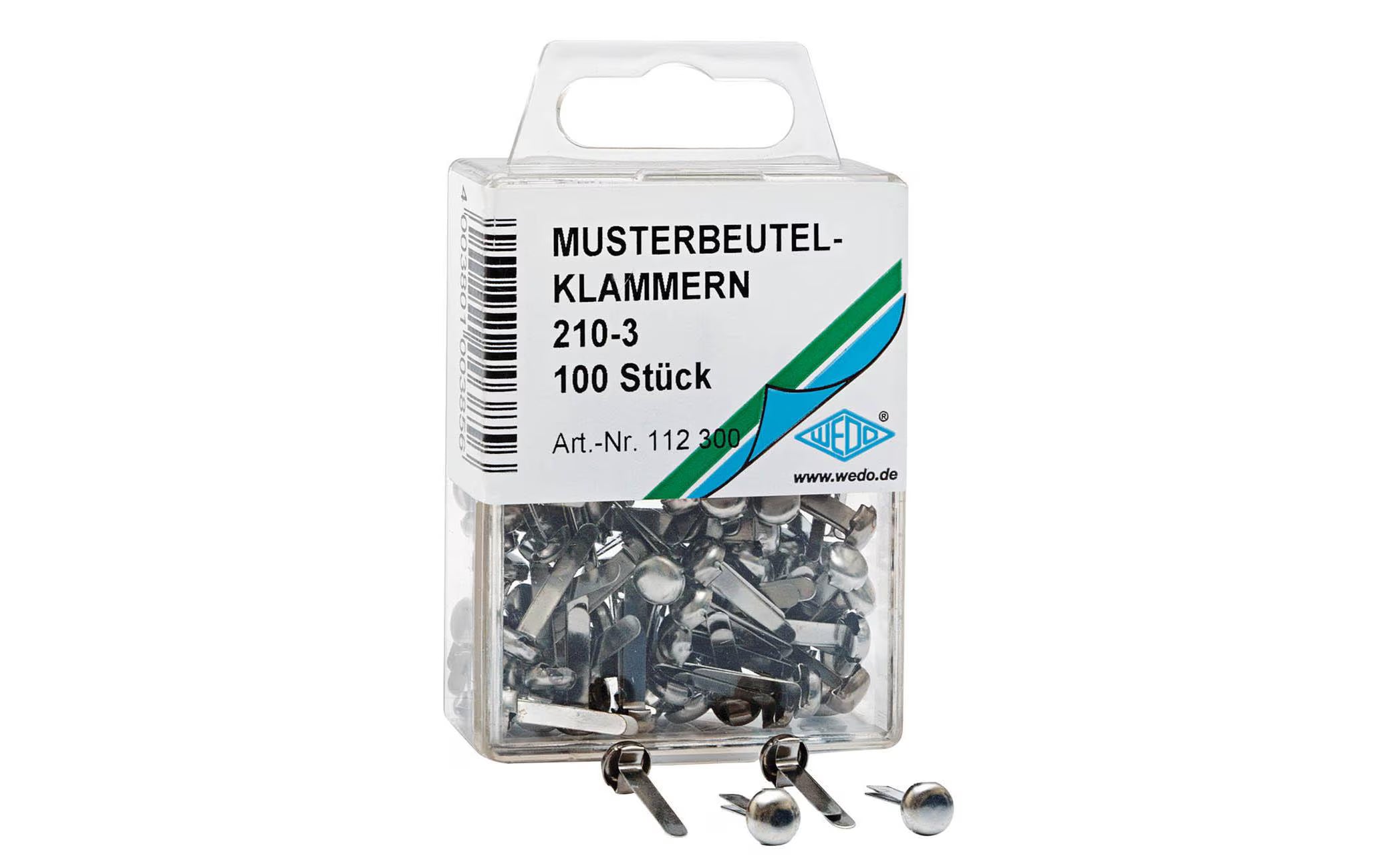 WEDO Rundkopfklammer vernickelt
