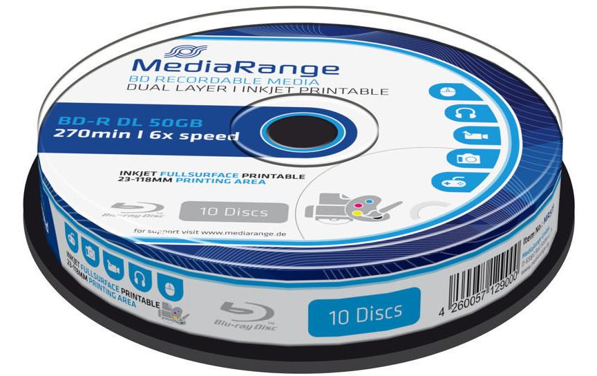 Mediarang BD-R 6x Dual Layer 50GB 10-Pck.