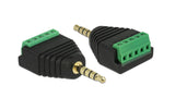 Delock Terminalblock 3.5mm Klinke Stecker