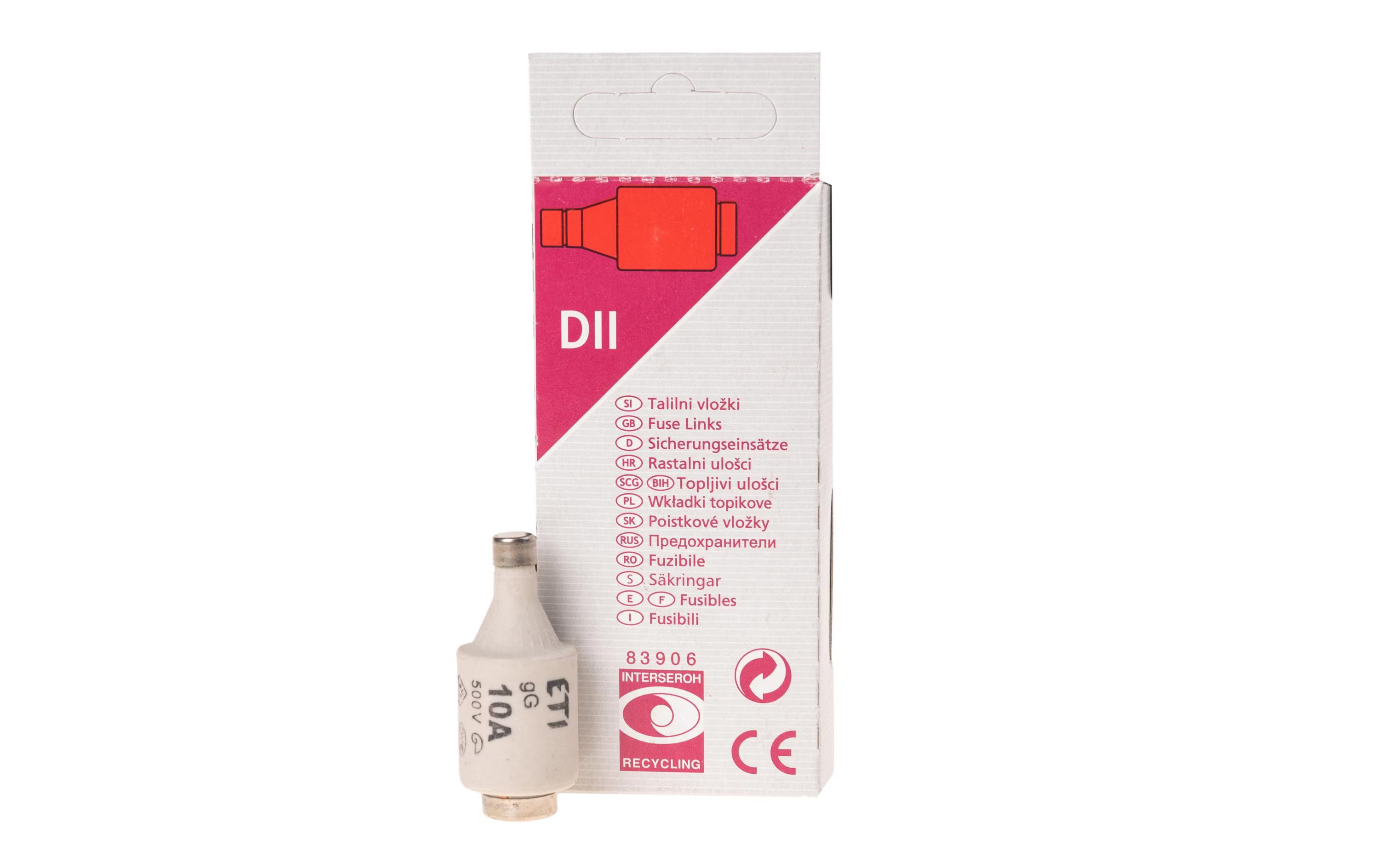 Sicherungseinsätze DT II 10A