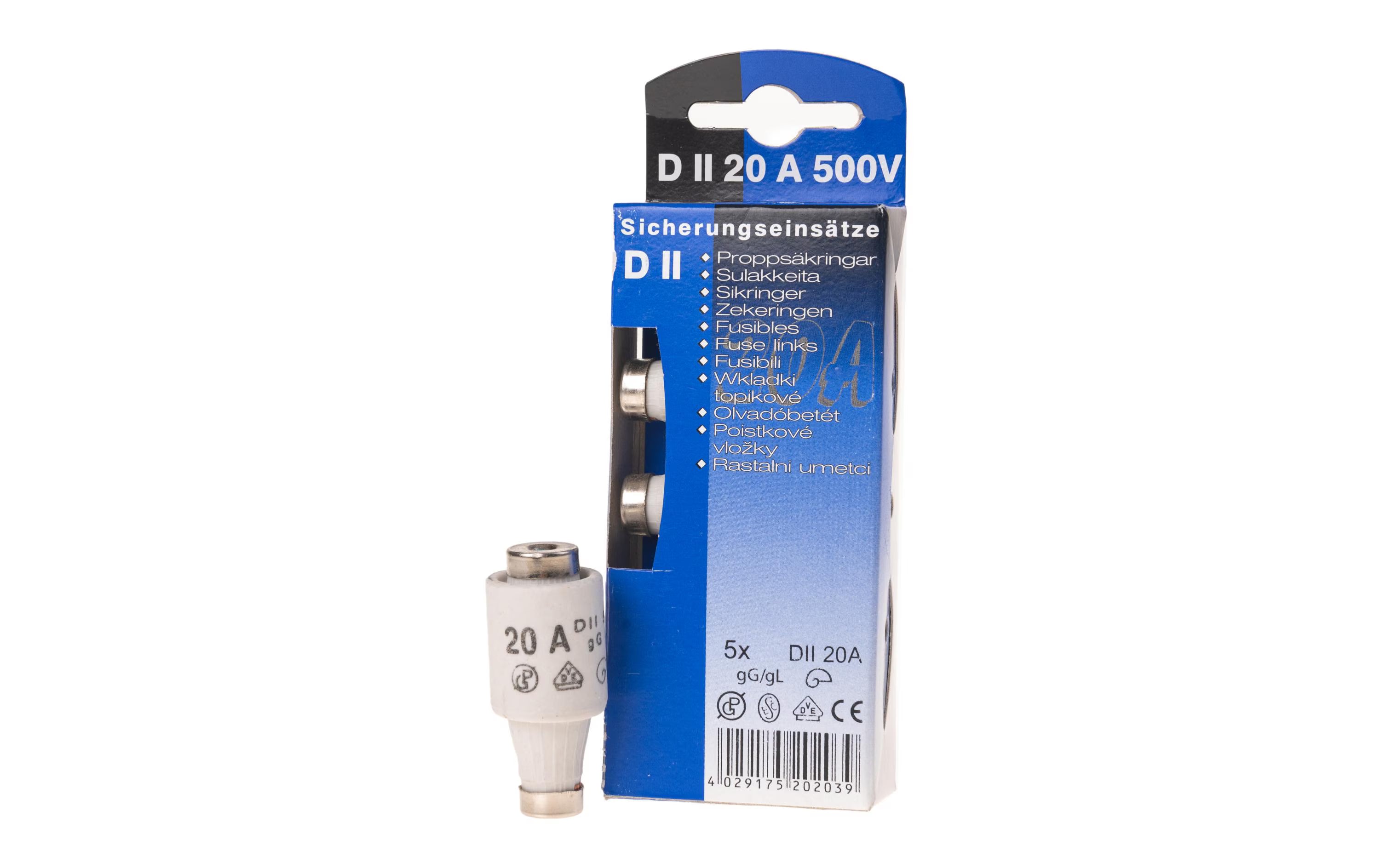 Sicherungseinsätze DT II 20A