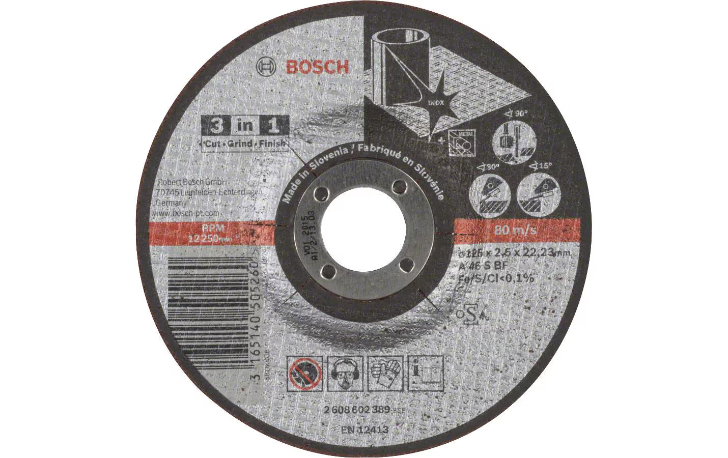BOSCH 3-in1-Scheibe A 46 S BF 125mm