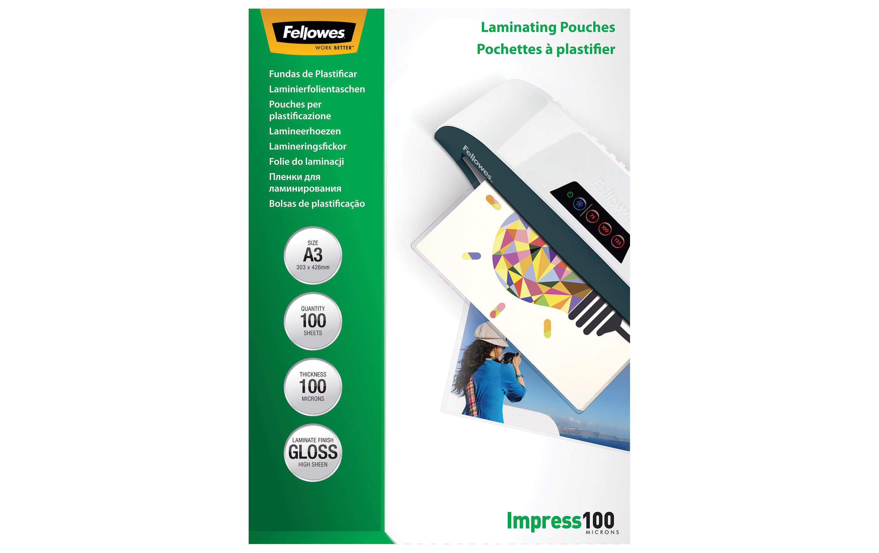 Fellowes Laminierfolien A3, 100 Mikron