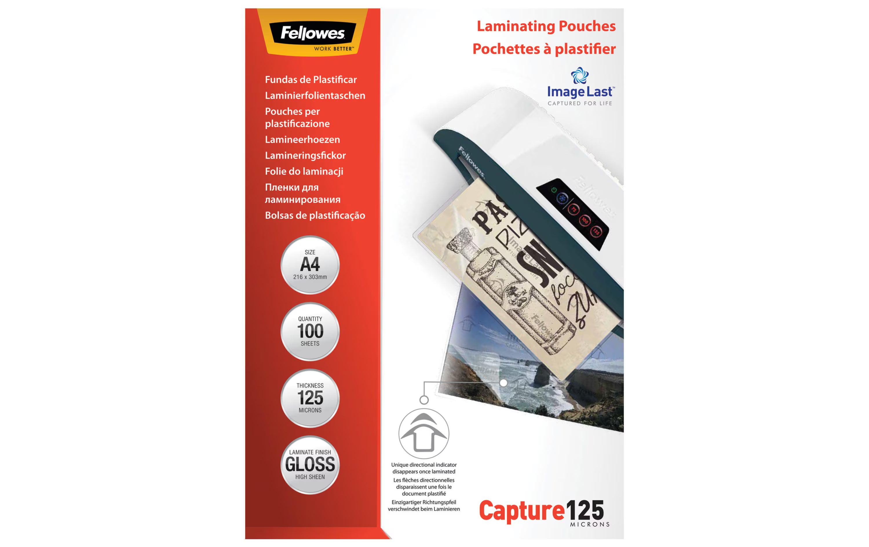 Fellowes Laminierfolien A4, 125 Mikron