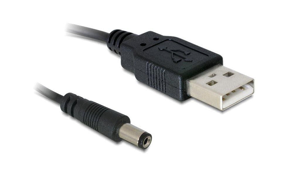 USB2.0-Stromkabel A-5VOLT, 1m, schwarz