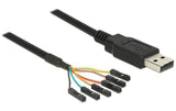 Delock 1.8m USB-Seriel TTL Kabel, 6Pin,3.3V
