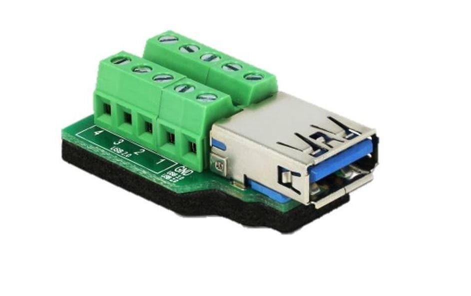 Delock Terminalblock USB3.0 Buchse mit Pad