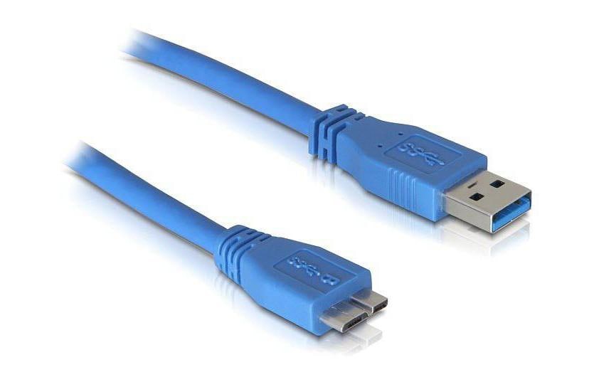 USB3.0 Kabel, 2.0m, A-Micro-B, Blau