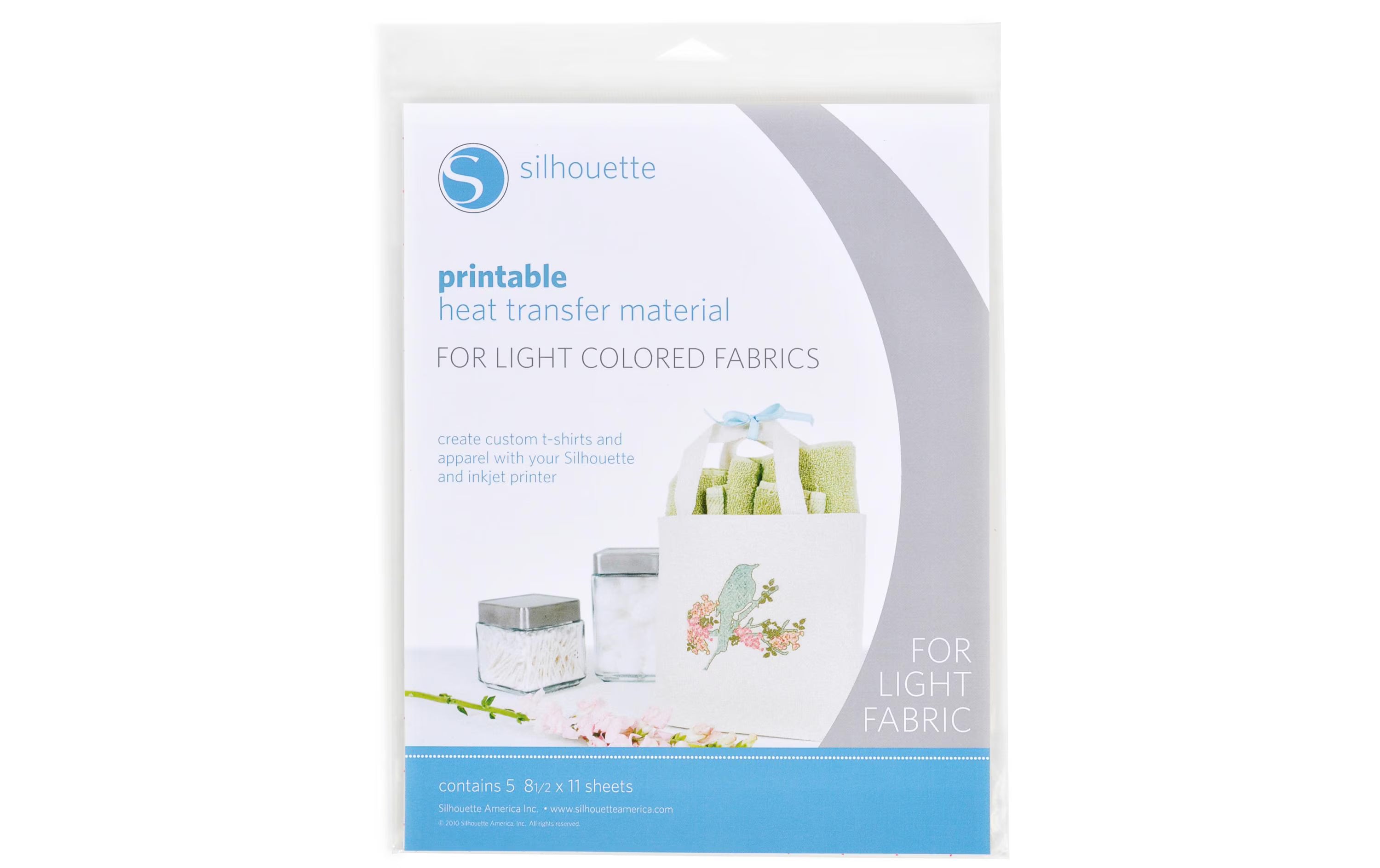 Silhouette Aufbügelfolie für weisse Stoffe