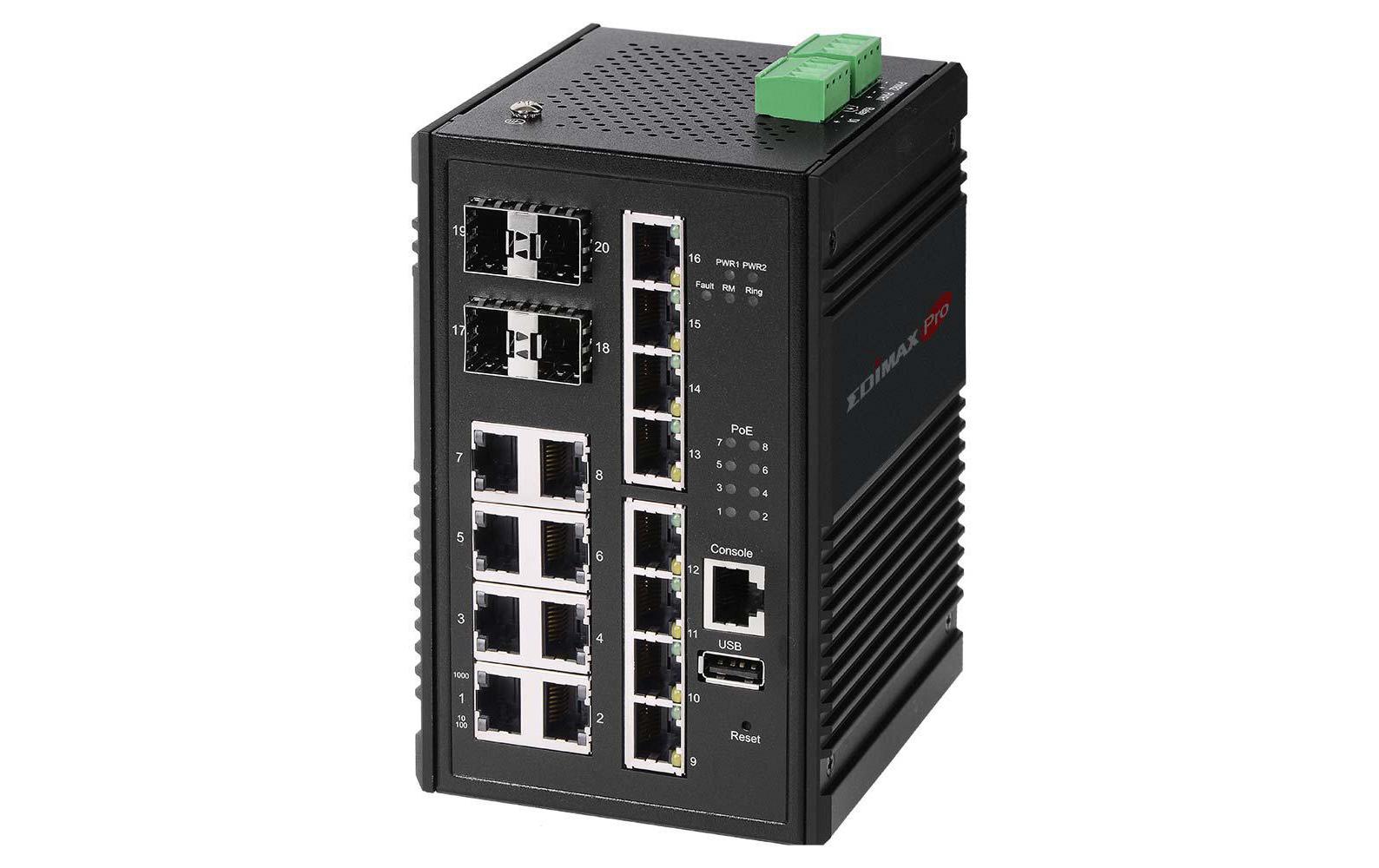 Edimax IGS-5416P: PoE+ Industrie Switch